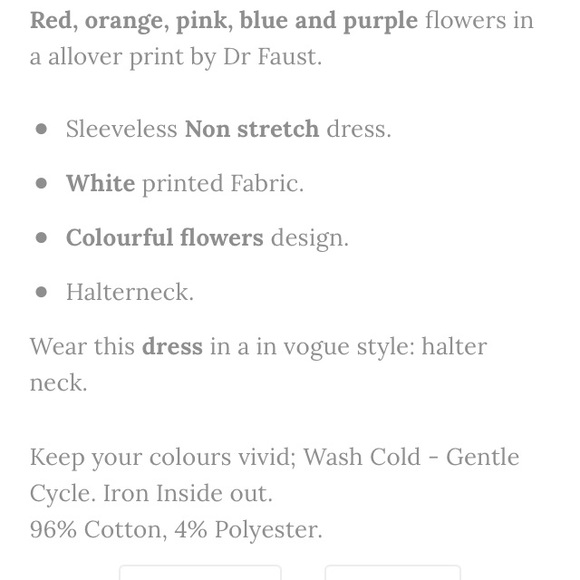 💖 Flower print dress by Dr. Faust💖 - Picture 2 of 7